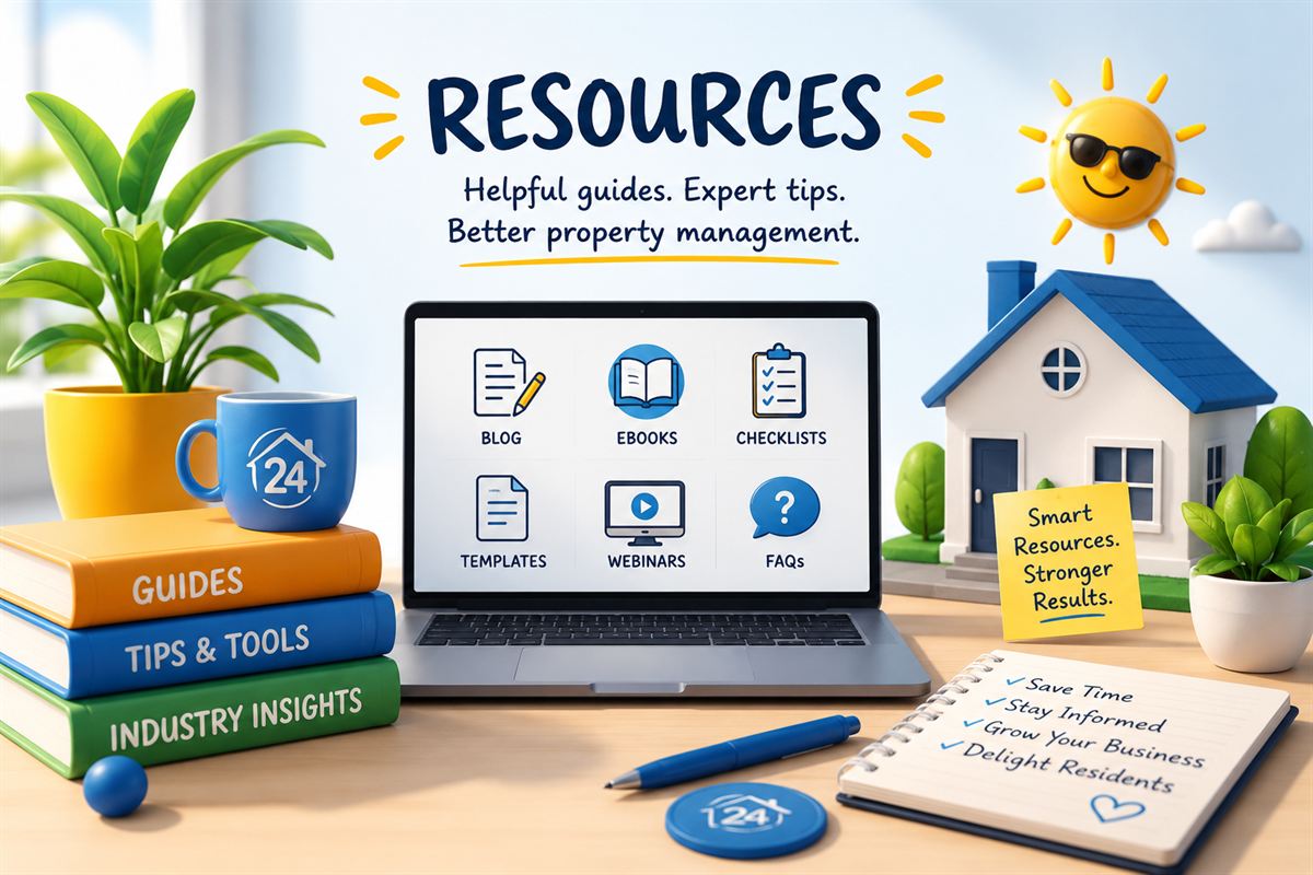 Property management resources for Orlando rental owners: guides, checklists, templates, and FAQs from 24 Property Management
